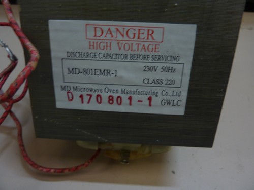 TRASFORMATORE MD-801EMR-1 COMPATIBILE MICROONDE CANDY CMXG22DS - Foto 3 di 3
