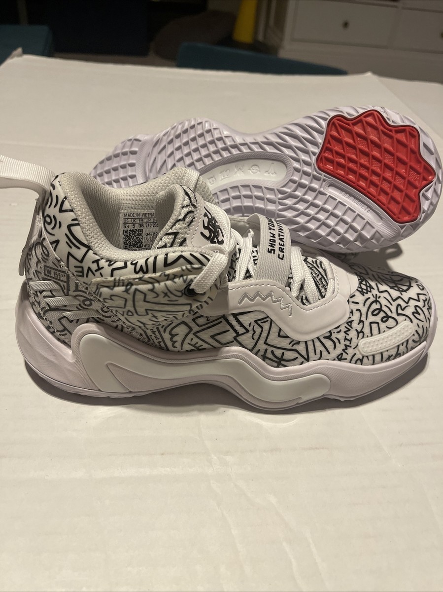 Adidas D.O.N. Issue 3 J Basketball Sneaker White | Black