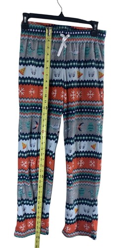 Cat & Jack Boys Unisex Christmas Pajama Bottoms Pants Pizza & Snowflake Print LG - Picture 4 of 9