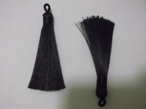 5 Silky 8cm Tassels with loops for Cardmaking, Bookmarks, Bling, and Crafts - Picture 18 of 28