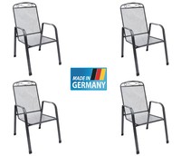 Streckmetall Gartenstuhl Stapelsessel 4X Mfg Zingst Stapelstuhl Stapelbar Stabil