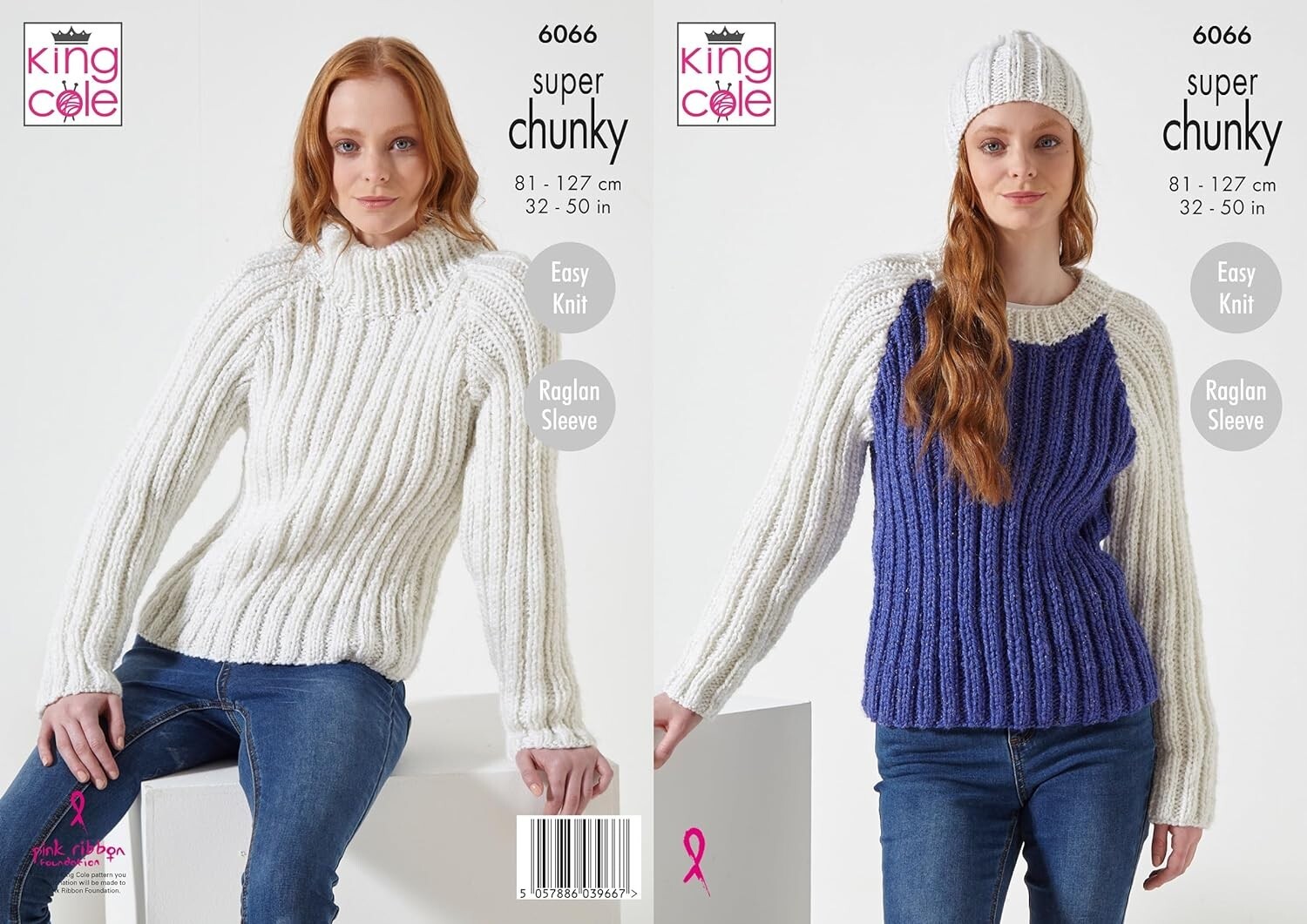 King Cole Super Chunky Knitting Pattern - 6066 Ladies Sweaters
