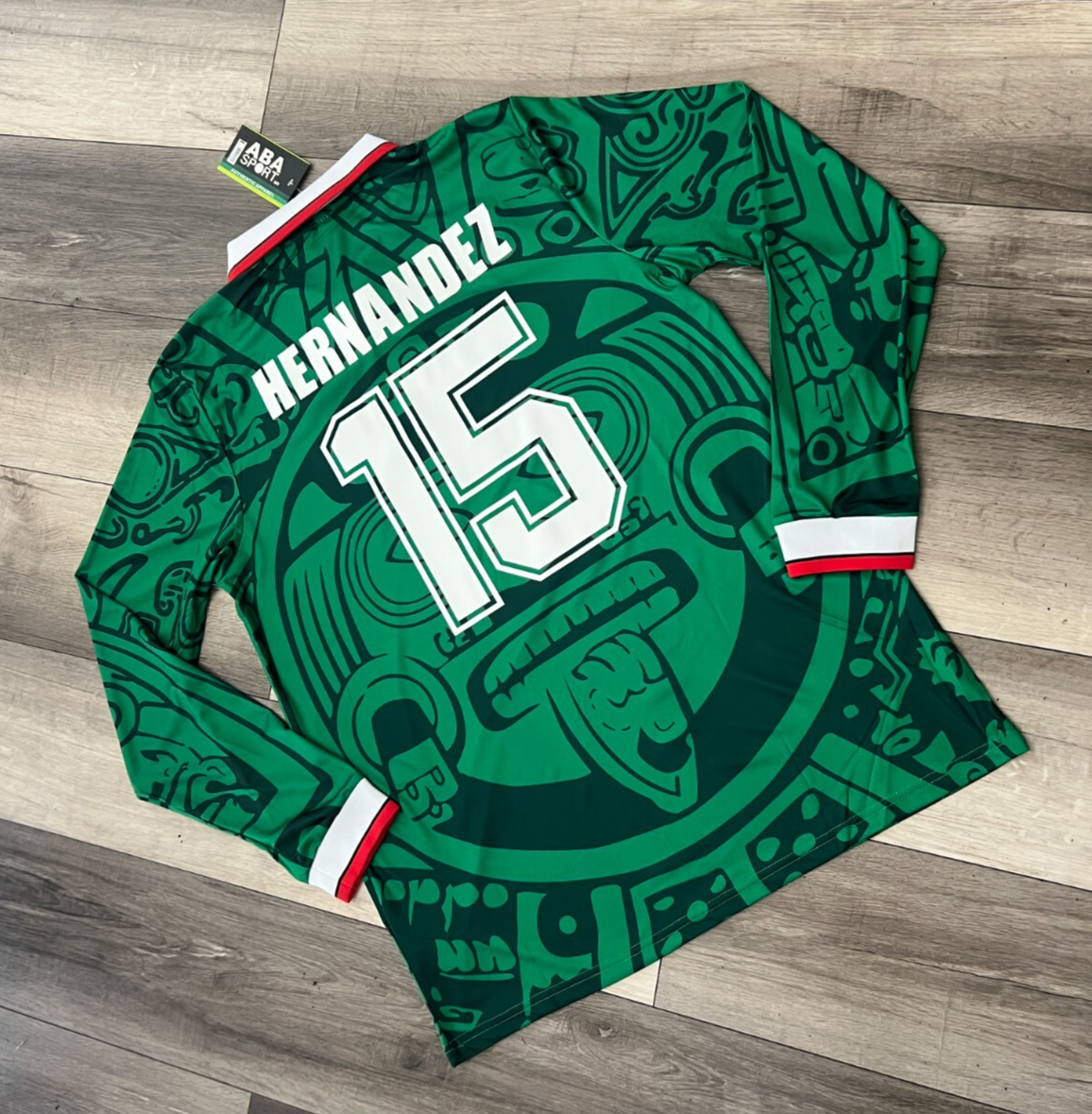 NEW W TAGS ABA SPORTS LUIS HERNANDEZ 1998 MEXICO HOME GREEN JERSEY