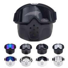 Occhiali Bici Ciclismo Occhiali Antivento Maschera Viso Staccabile MTB BMX XC Occhiali