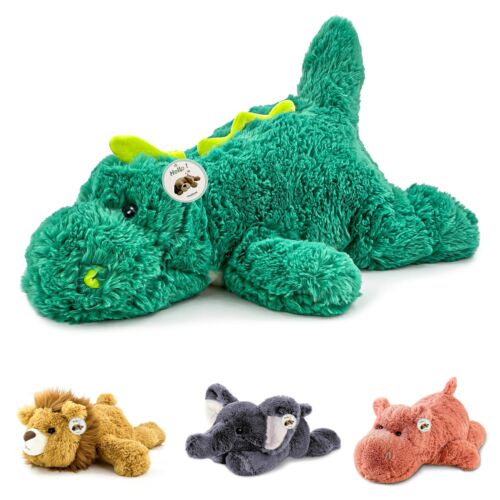 16" | 2 Pounds Green Dinosaur Weighted Stuffed Animals,Sensory Comfort Plush ...