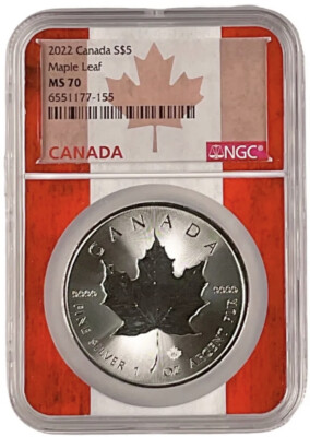 銀貨 2022  Maple Leaf MS69 a Canadian Maple Leaf MS 69 Silver Bullion Coins for sale | eBay