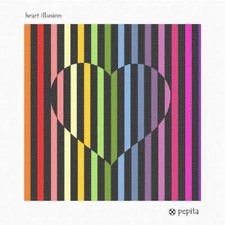Heart Illusion Needlepoint Kit or Canvas