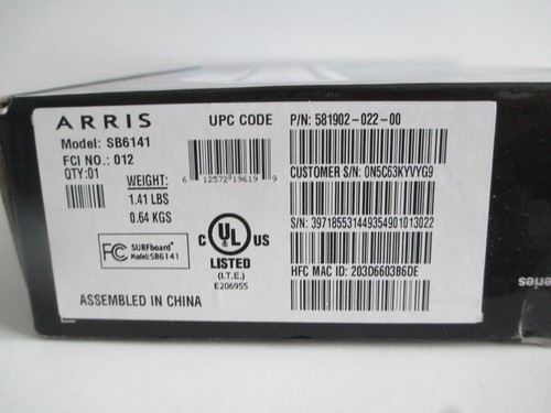 Motorola Arris SURFboard Modem 400 Series Model SB6141 343mbps DOCSIS 3.0 - Picture 3 of 9