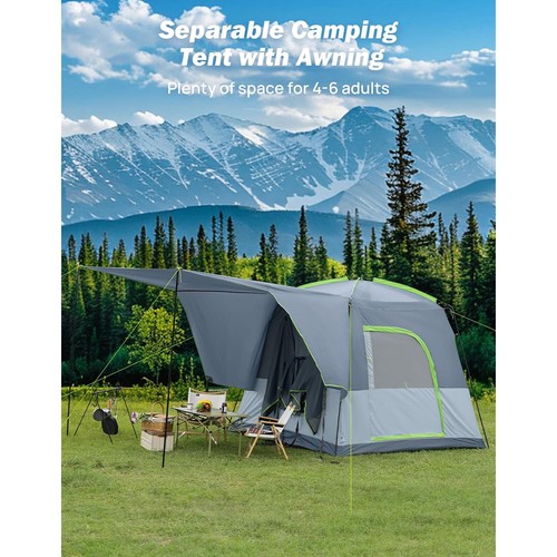 SUV Camping Tent with Rainfly Double Door Dual-Use CUV Car Tent for 6-8 Person - Picture 2 of 8