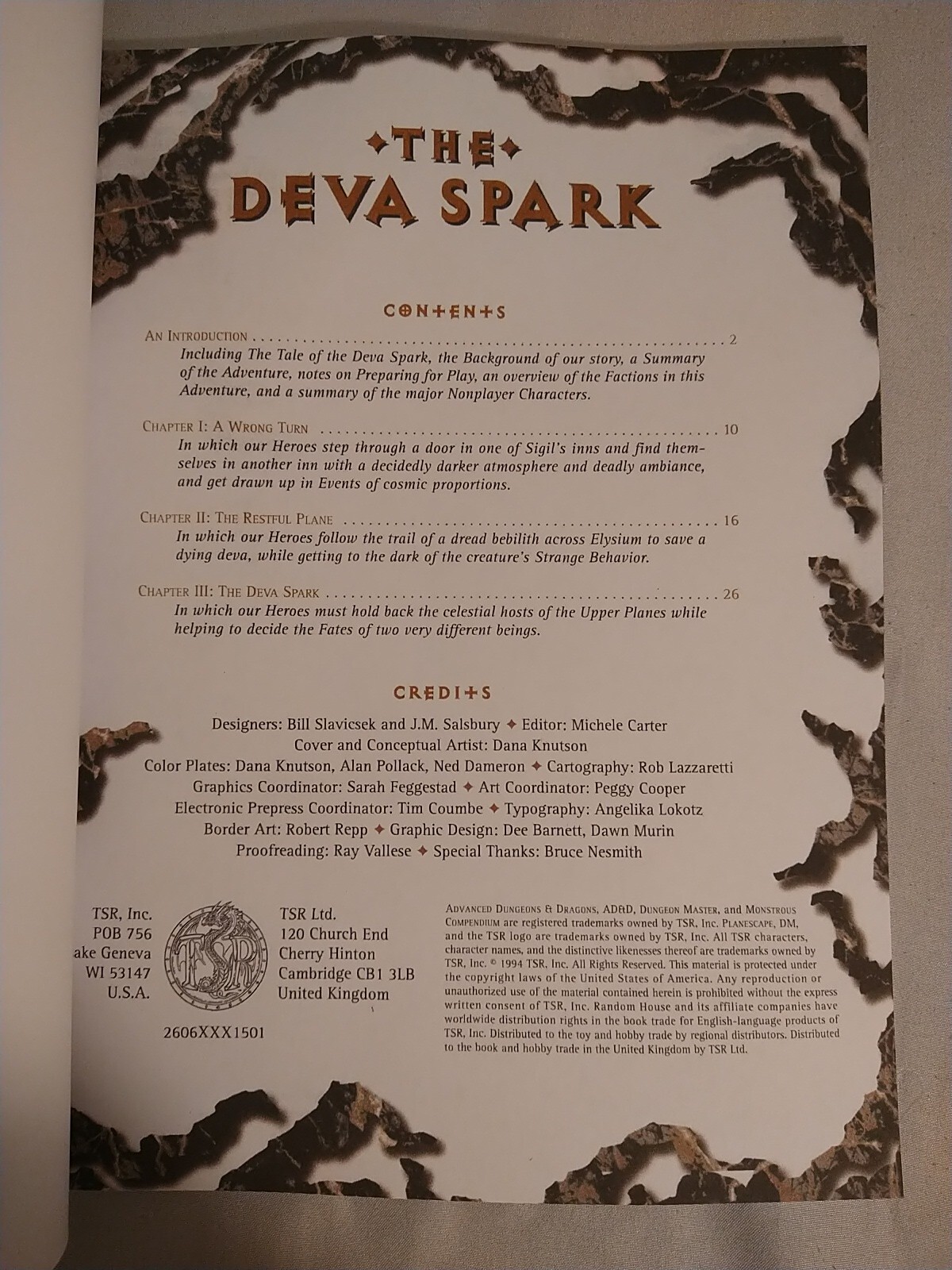 Dungeons and Dragons Reprint of Planescape The Deva Spark