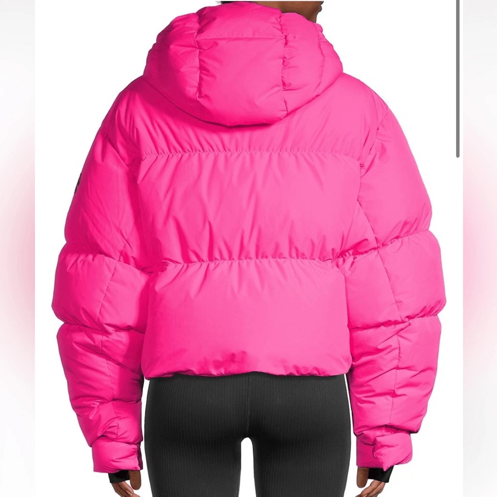 Fuschia pink cropped clearance jacket