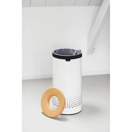 Brabantia Laundry Hamper Removable Bag Protective Bottom Ring Cork Lid 9.2 Gal. - Picture 11 of 11
