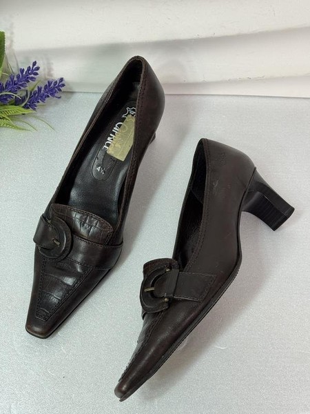 Women Caprice Heels Brown Leather 37.5