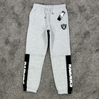 NEW NFL Team Apparel Raiders Las Vegas Sweatpants Gray & Black Youth 18-20