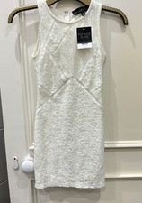 Topshop Womens Dress Size 6 Petite white lace summer beach party prom RRP £39