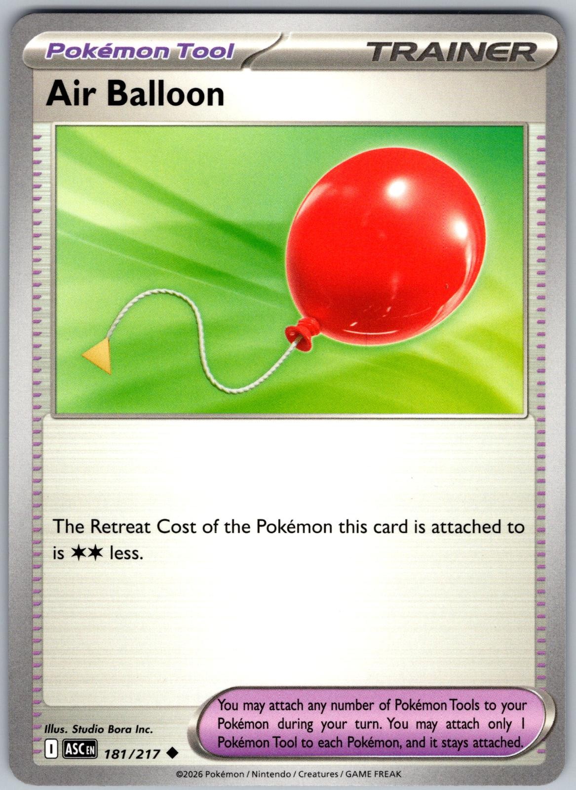 Air Balloon 181/217 Uncommon Ascended Heroes Pokemon Near Mint