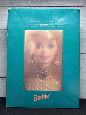 HOLIDAY JEWEL PORCELAIN COLLECTION BARBIE DOLL MATTEL 1995 *SHIPS NOW*!!!