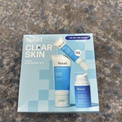 Murad Clear Skin Acne Discovery Starter Kit, 3-Step Skincare, Free Ship (3 pcs)