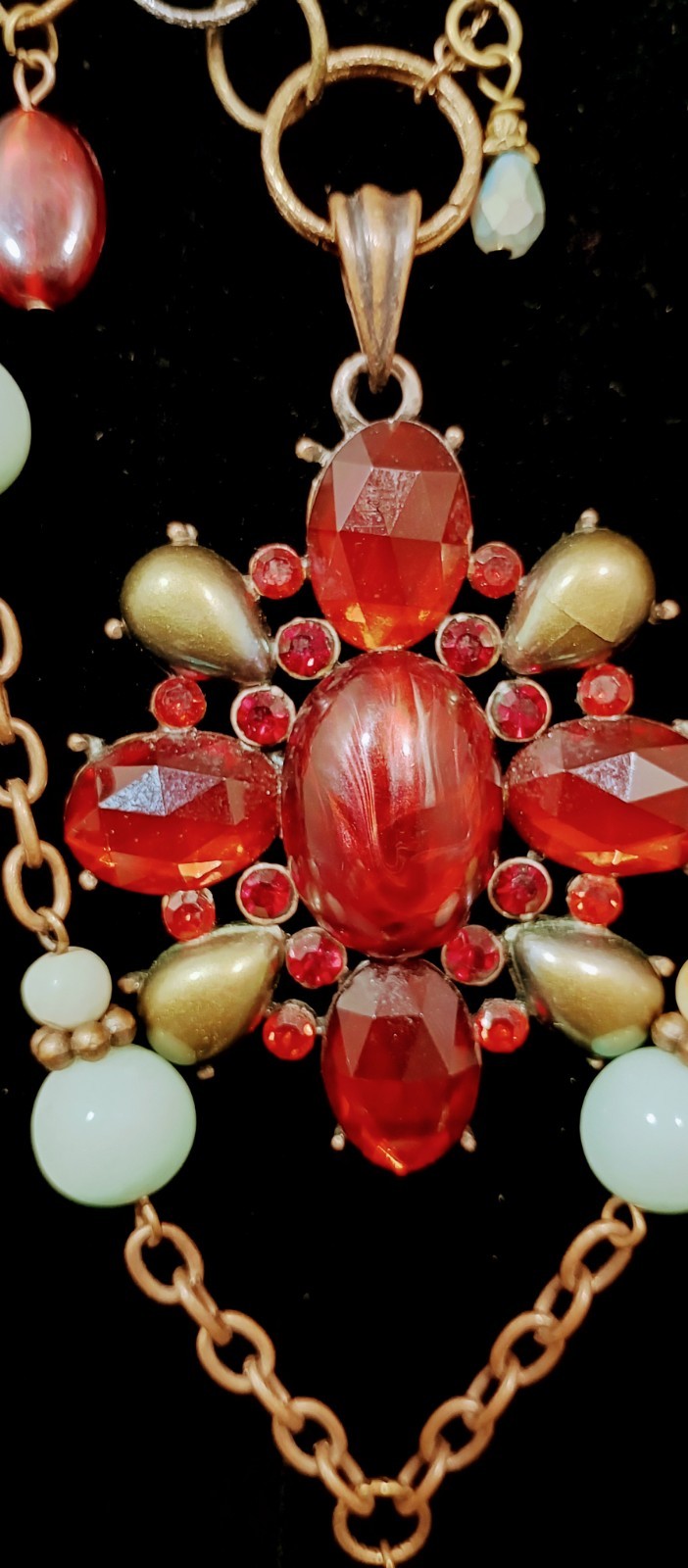 Layer Bohemian Charm Statement Necklace Artisan R… - image 3