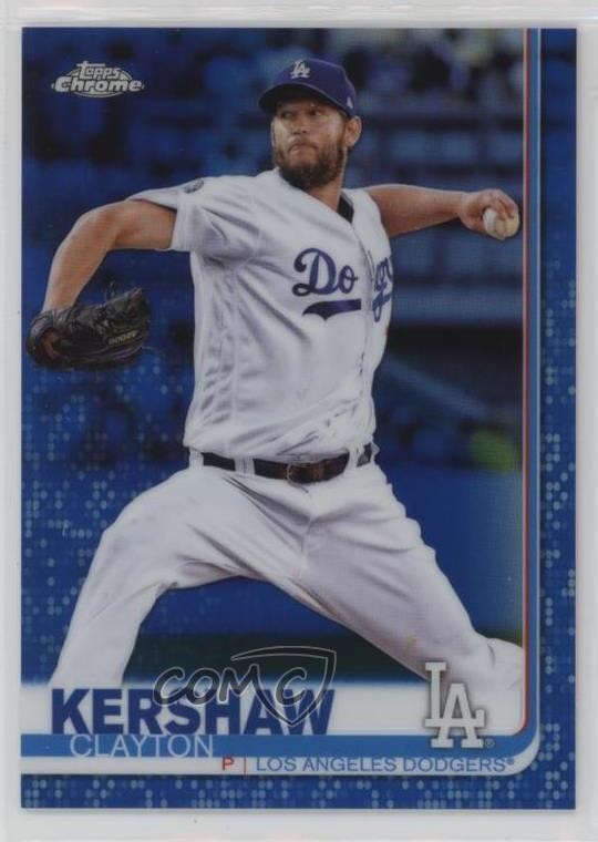 2019 Topps Chrome Blue Refractor /150 Clayton Kershaw #112