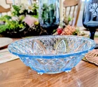 Vintage Depression Light Blue Indiana Glass Candy Dish.  Indonesia