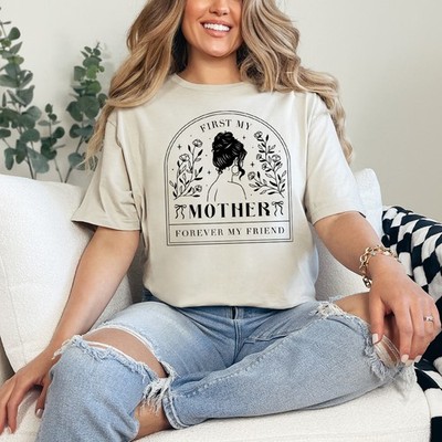 First My Mother Forever My Damen Ring-Spun T-Shirt Mama Bond Geschenk für Sie