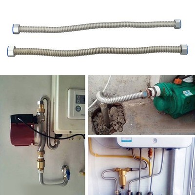 Einfache Installation 34 Zoll Edelstahl Warmwasserbereiter Anschl??sse 2er Set