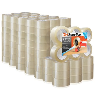 144 Rolls Carton Sealing Clear Packing Tape Box Shipping - 2 mil 2'' x 110 Yards