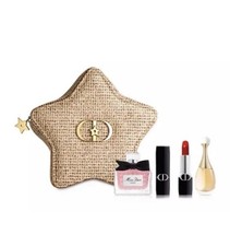 Dior Gold Star Pouch Make Up Bag Set 4 Piece Limited Edition new