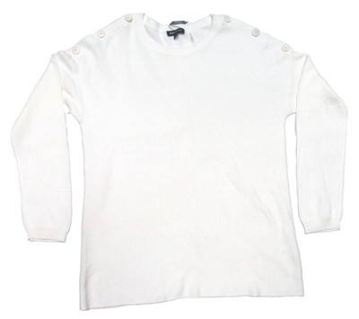 REPEAT white L/S ribber sweater NWT sz 42/L $215