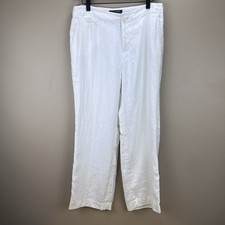 Ralph Lauren Sanderson Lined Linen Pants Classic Trouser Pants Women's Size 8P