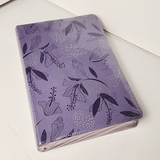 NEW NIV HOLY BIBLE LARGE PRINT PURPLE LEATHERSOFT   --NO RESERVE--