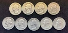 1936-1964 Silver Quarters lot of 9