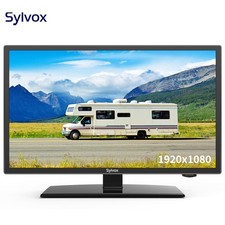 Sylvox 24in Non-Smart RV TV 12V/240V Built-in-DVD FM Radio Wall-mount or Stand