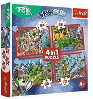 5900511346756 Puzzle 4W1 PodróżE TreflikóW Trefl Trefl