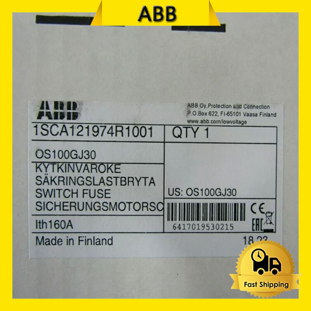 Original New ABB 1SCA121974R1001 OS100GJ30 Fused Switch Free Shipping