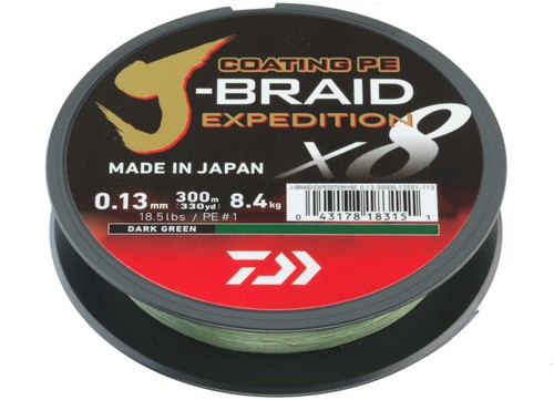 DAIWA J-Braid Expedition X8E Dark Green 0.16mm/9.8kg/150m
