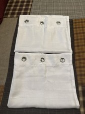 A Pair Of Curtain Valances White 100 Percent Polyester 27x23.5in