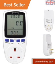 Modern UK Power Meter for Home Appliances - Monitor Energy Usage Efficiently