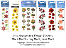Mrs. Grossman's Flower / Floral Stickers - Sealed Packs - You Pick