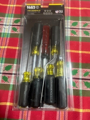 KLEIN TOOLS 85077 Screwdriver Set, NmPcs7 2DGP5