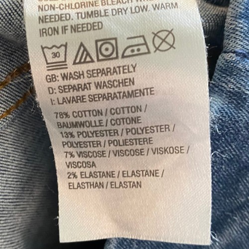 Pantalones de mezclilla estilo cargo DENIM & CO talla 22WP elásticos pierna recta - Imagen 4 de 4