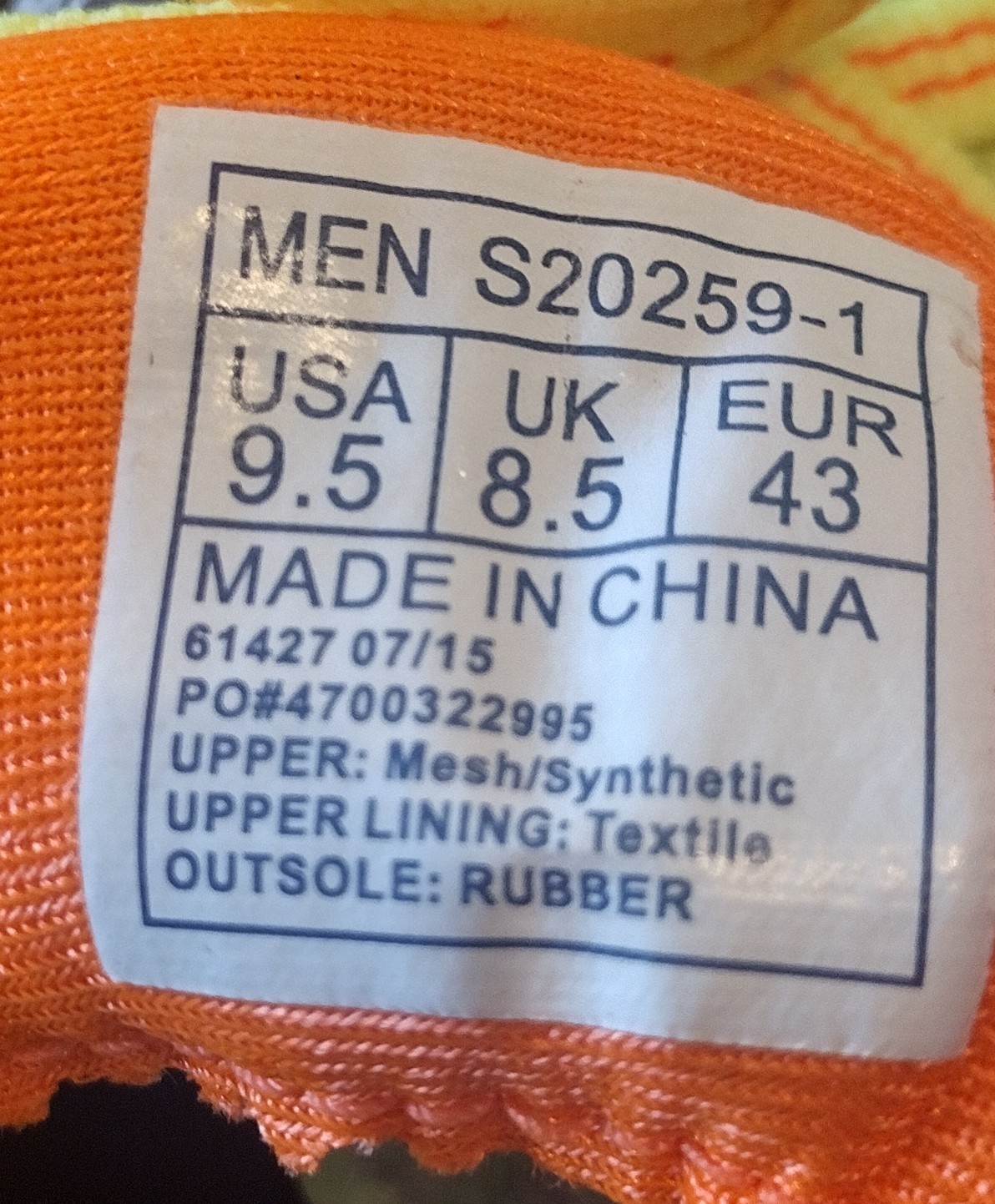 Men's S20259-1 Saucony ISO 17 Size 9.5 Hurricane Sneakers thumbnail 8