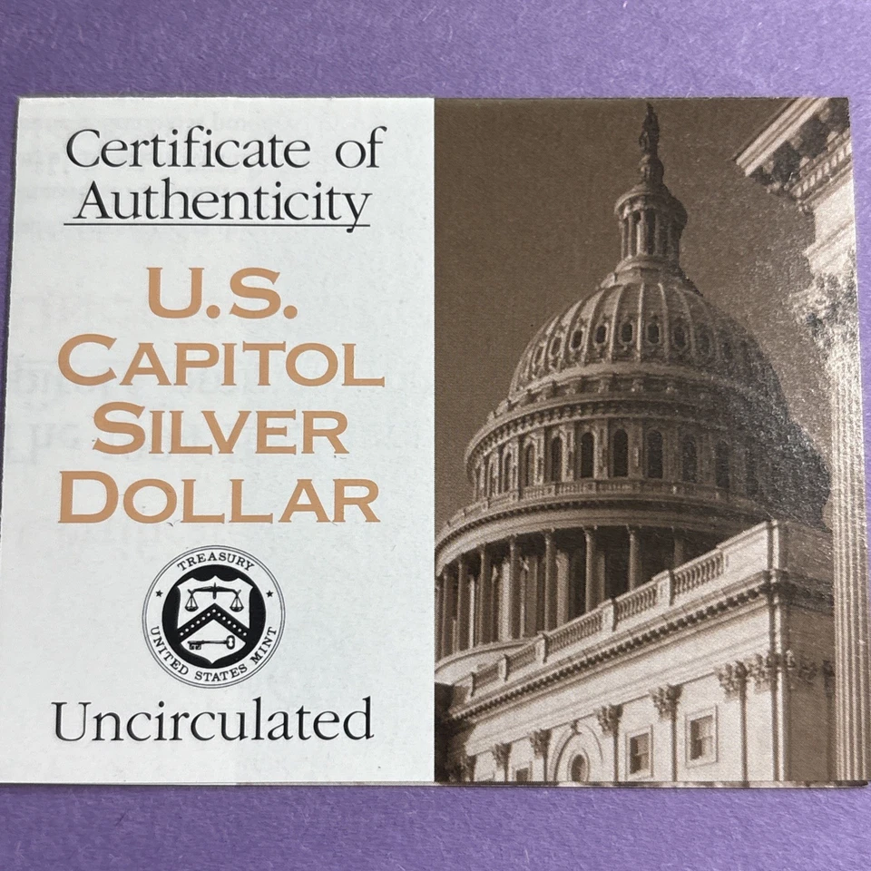 1994-D U.S. Capitol Commemorative Silver Dollar - Choice Gem BU - Image 4 of 4