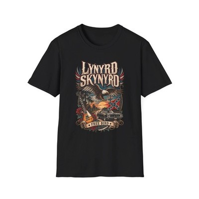 Lynyrd Skynyrd Eagle Graphic Free Bird T-Shirt S-5XL FREESHIPS 