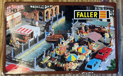 Vintage FALLER B-582 Building Kit Outdoor Market Gauge H0 Excellent Condition