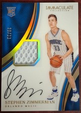 2016-17 Immaculate Stephen Zimmerman RPA RC Patch Auto  29/33