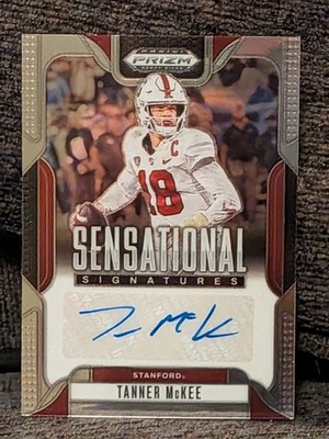 Tanner McKee - 2025 Panini Prizm Draft Picks #SS-TMC Auto Sensational Signatures
