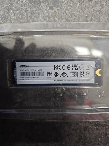 MSI Spatium M371 NVMe M.2 500GB SSD - Picture 2 of 2