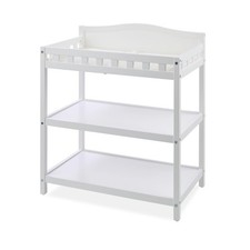 Baby Changing Table with Pad  Shelves - Wooden Changing Table with Storage -...